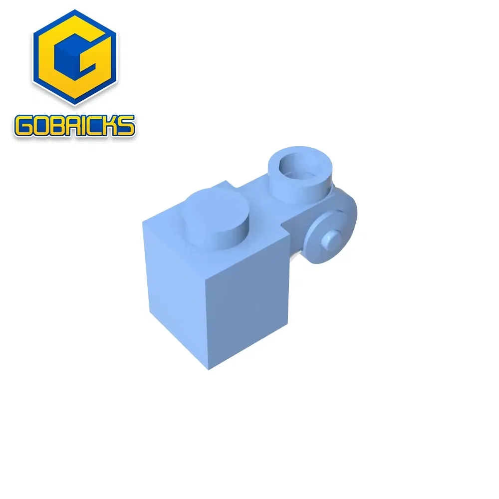 Color: green - Gobricks GDS-M150 Brick Special 1 x 1 with Scroll with Open Stud compatible with lego 20310 Assembles Building Blocks