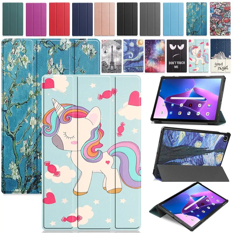Color: camel, Size: eleven, Ships From: CHINA - For Lenovo Tab M10 HD 2nd Gen Case TB-X306F X306X Tri-Fold Stand Wake/Sleep Magnetic Protective Shell  PU Leather Tablet Cover