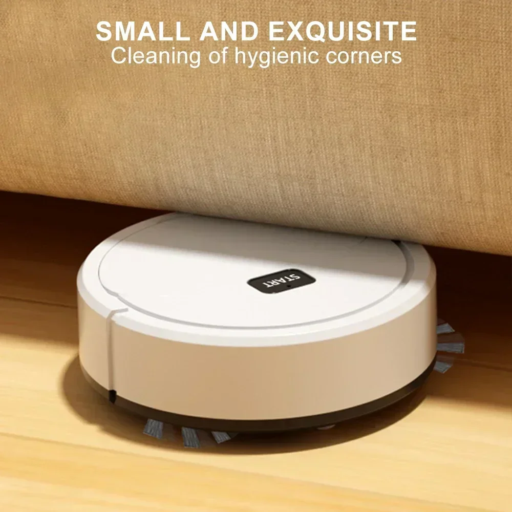 Color: WHITE - Sweeping robot automatic three-in-one wipe mop intelligent silent household lazy sweeper vacuum cleaner