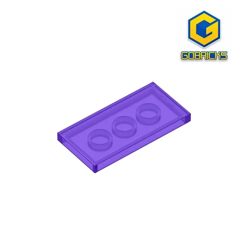 Color: Trans-purple - Gobricks GDS-614 Tile 2 x 4 compatible with lego 87079 pieces of children's DIY  Educational Building Blocks Technical
