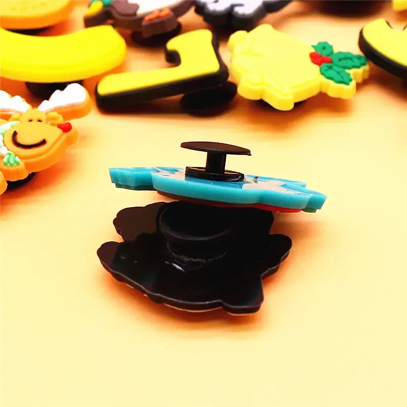 Color: Champagne, Ships From: CHINA - 1pcs Christmas Collection PVC Shoe Charms Lovely Animals Garden Shoes Upper Decorations Clogs Pins Unisex Fun Gifts