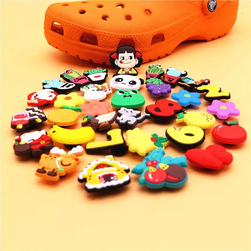 Color: Champagne, Ships From: CHINA - 1pcs Christmas Collection PVC Shoe Charms Lovely Animals Garden Shoes Upper Decorations Clogs Pins Unisex Fun Gifts