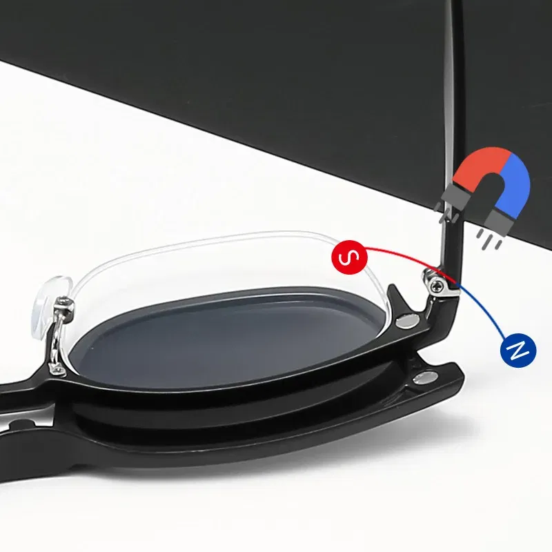 Lenses Color: Silver, Ships From: CHINA, Frame Color: WHITE - 6 In 1 Magnetic Clip Sunglasses And Prescription Glasses Frame Men Women Polarized or Night Vision Lenses PC or TR90 Frame 2333