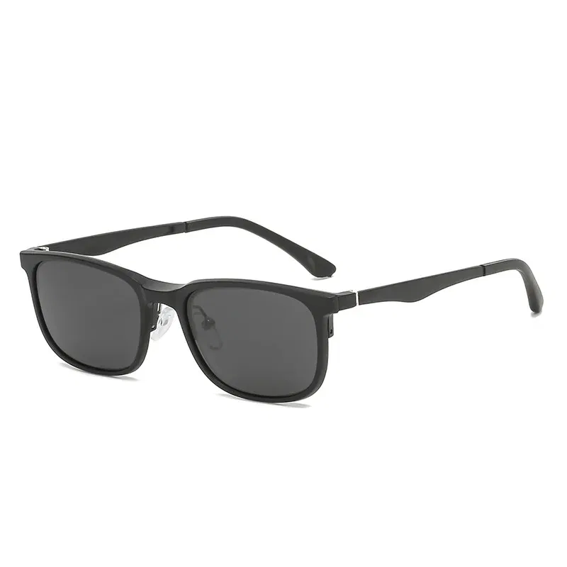 Lenses Color: Silver, Ships From: CHINA, Frame Color: WHITE - 6 In 1 Magnetic Clip Sunglasses And Prescription Glasses Frame Men Women Polarized or Night Vision Lenses PC or TR90 Frame 2333