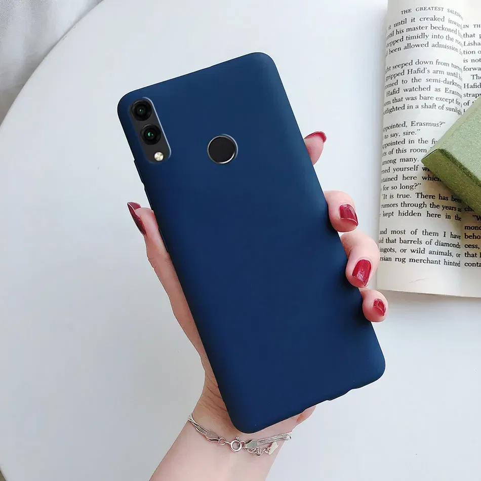Color: Blue, Material: Other - Matte Soft Fundas for Huawei Honor 8X 8A 8C 8S 9 9A 9X 9C 9S 10 10X 20 lite 20S Mate 10 20 lite Mate 20 Pro Silicone Phone Cases