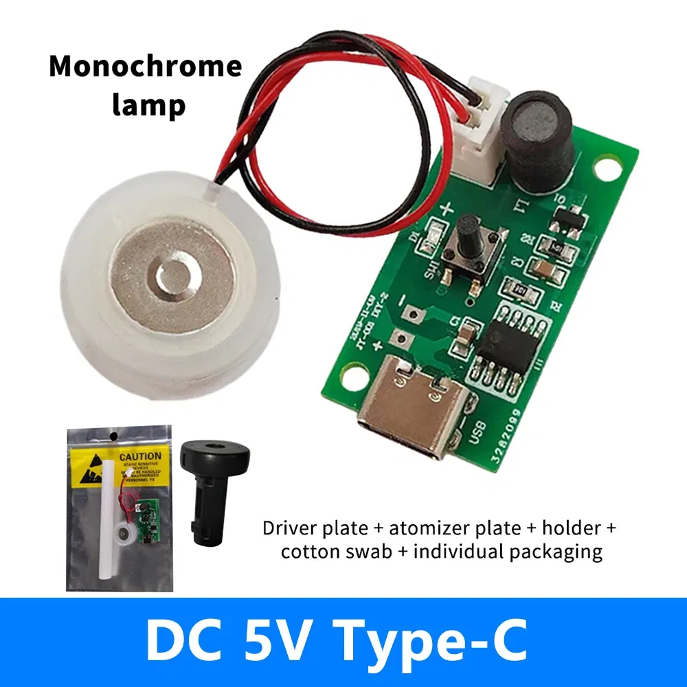 Bundle: Bundle3 - DC5V Ultrasonic Spray Humidifier Electronic Atomization Module Set Universal Humidification Module TYPE-C