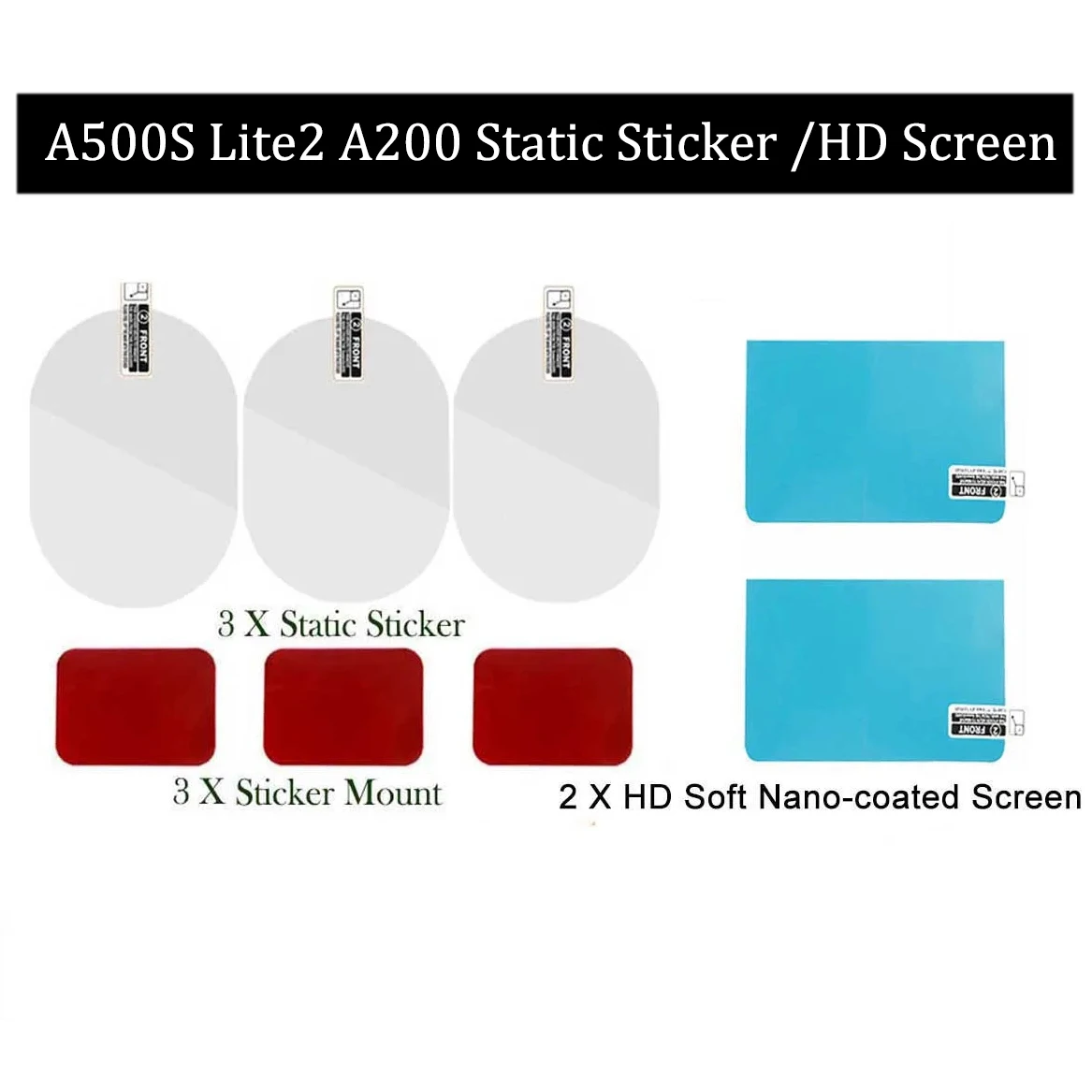 Color Name: green - For 70mai Dash Cam Pro plus + A500S LIE2 A200 Dash Cam Film and Static Stickers for 70mai A500S / LIE2  A200 Dash Cam Mount