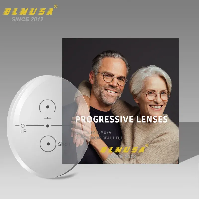 Lenses Color: Blue, Lens Index: 1.67 - BLMUSA Progressive Multifocal Lenses 1.56 1.61 1.67 1.74 Anti Blue Light HD Bifocal Optical Prescription Myopia Hyperopia Lens