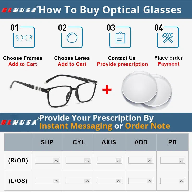 Lenses Color: Blue, Lens Index: 1.67 - BLMUSA Progressive Multifocal Lenses 1.56 1.61 1.67 1.74 Anti Blue Light HD Bifocal Optical Prescription Myopia Hyperopia Lens