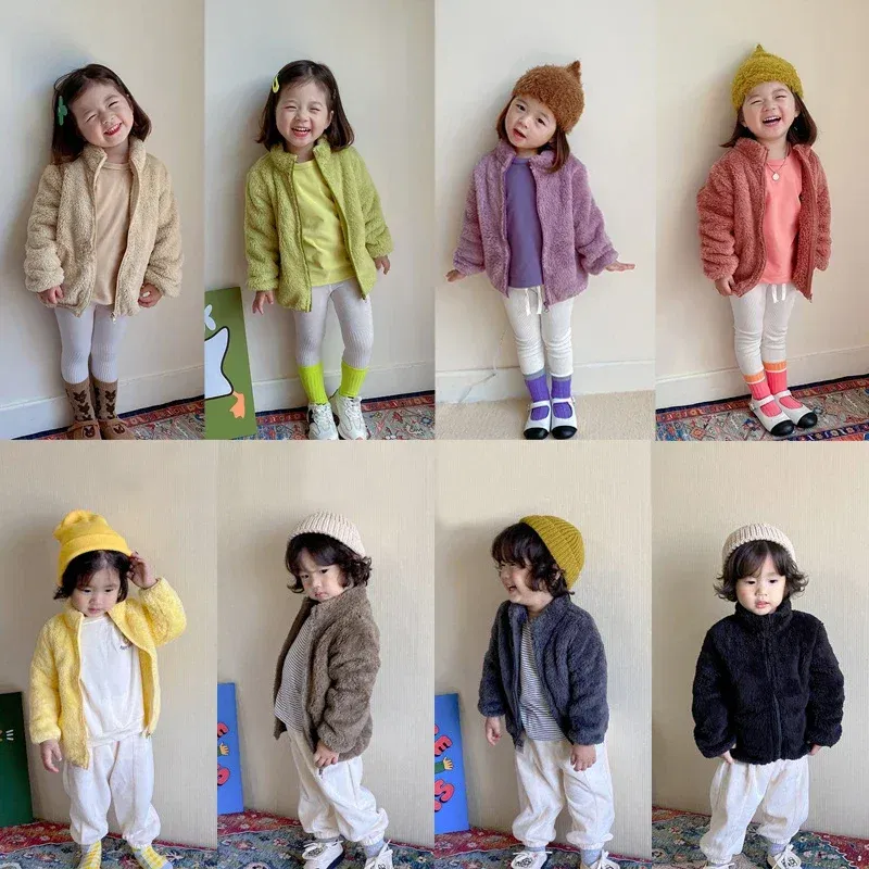 Color: Blue, Kid Size: 24M - Kids Winter Coats 2024 New Children Outerwear Boy Warm Fleece Jacket Baby Girls Jackets for Autumn Spring Children Clothing