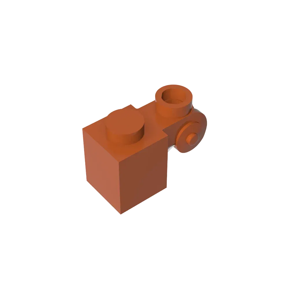 Color: CORAL RED - Gobricks GDS-M150 Brick Special 1 x 1 with Scroll with Open Stud compatible with lego 20310 Assembles Building Blocks