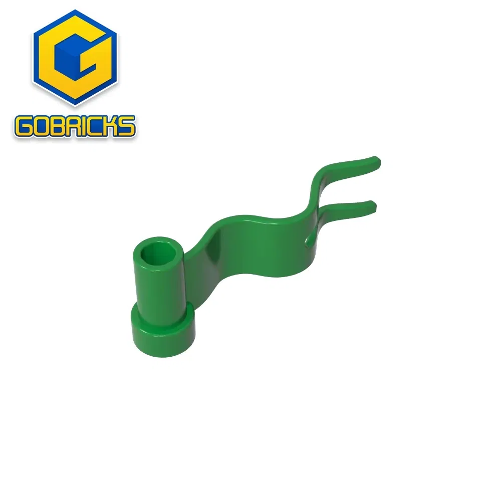 Color: NAVY - Gobricks GDS-M204 Flag 4 x 1 Wave Right compatible with lego 4495 4495b pieces of children building block
