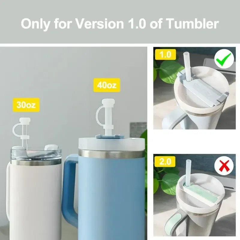 Color: light yellow - Silicone Spill Proof Compatible for Stanley Cup 1.0 40oz/ 30oz Tumbler Water Cup Anti Leakage Accessories Stopper Sets of 3/6