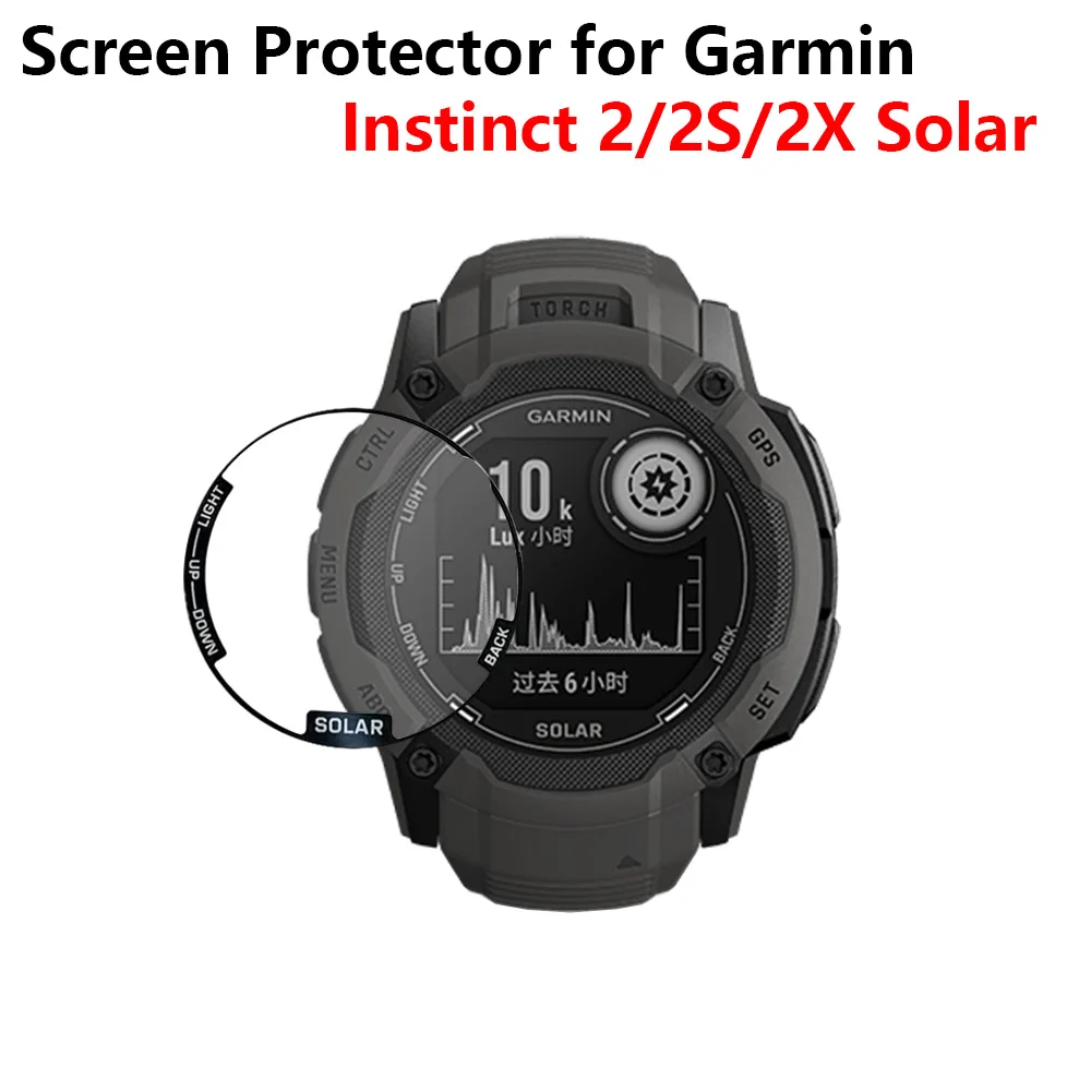 Size: M - 2pcs Screen Protector for Garmin Instinct 3 Instinct E Instinct 2X 2 2S Solar 50mm 45mm 40mm PMMA 3D Curved HD Protective Film