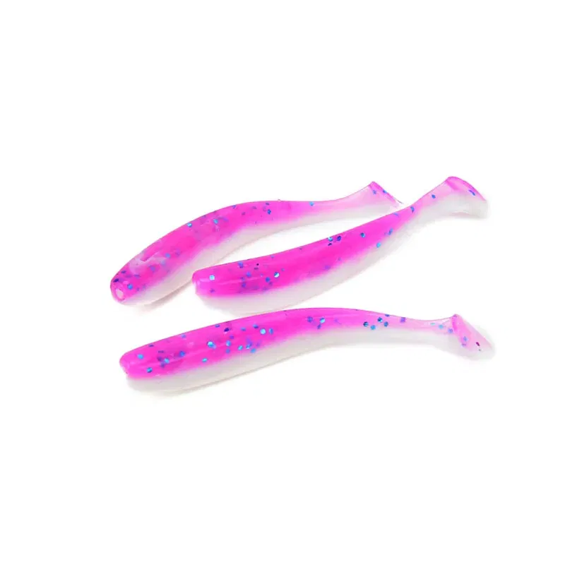Color: Navy Blue - 5Pcs/lot 65mm 1.8g Wobblers Fishing Lures Swimbaits Silicone Soft Bait Double Color Carp Artificial Soft Lure