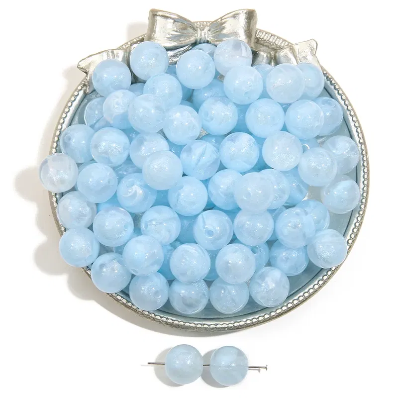 Color: Pink, Ships From: CN - 20/50pcs 8/12mm Acrylic Round Pearl Luster Beads for Earring Necklace Keychain DIY Jewelry Making