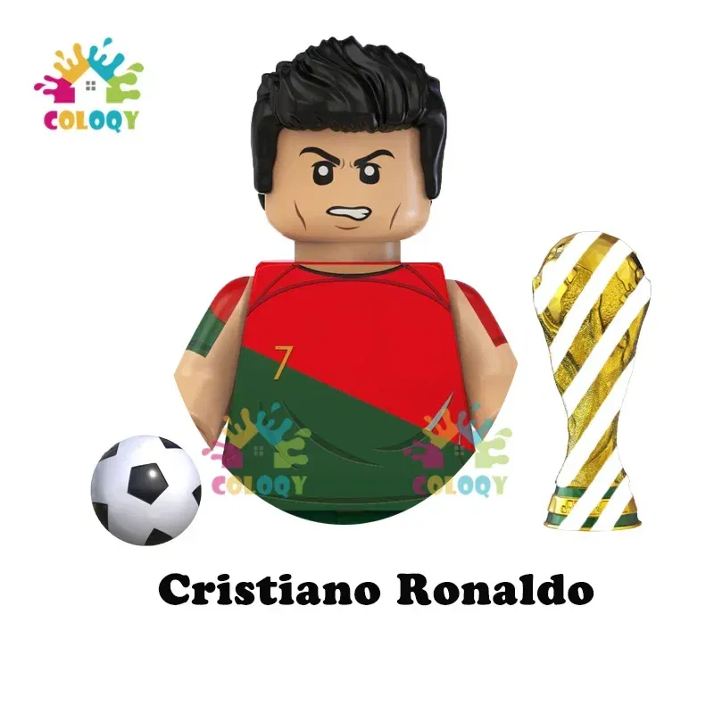 Color: Light Pink, Ships From: CHINA - Kids Toys World Famous Football Stars Building Blocks Sport Player Mini Action Figures Golden Cup Toys For Boys Christmas Gifts