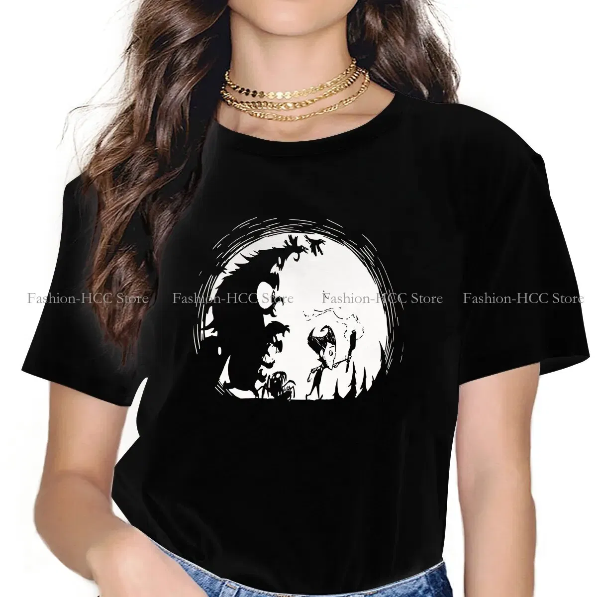Color: WHITE, Size: XL - Dont Starve Polyester TShirts Monster Distinctive Homme T Shirt New Trend Clothing
