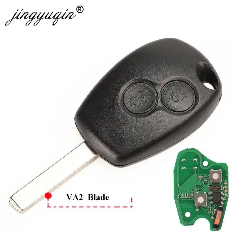 Color: GRAY, Number of Buttons: 2 Buttons - jingyuqin 2BTN Remote Key For Renault Duster Modus Clio 3 Twingo DACIA Logan Sandero Kangoo 433MHz PCF7946 PCF7947 pcf7952E Chip