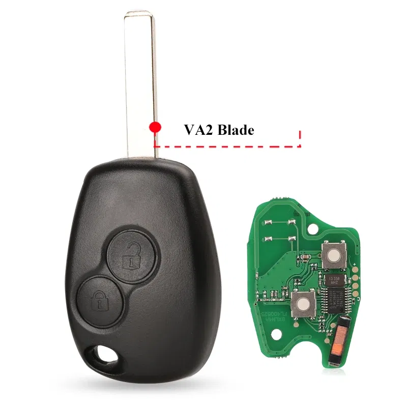 Color: GRAY, Number of Buttons: 2 Buttons - jingyuqin 2BTN Remote Key For Renault Duster Modus Clio 3 Twingo DACIA Logan Sandero Kangoo 433MHz PCF7946 PCF7947 pcf7952E Chip