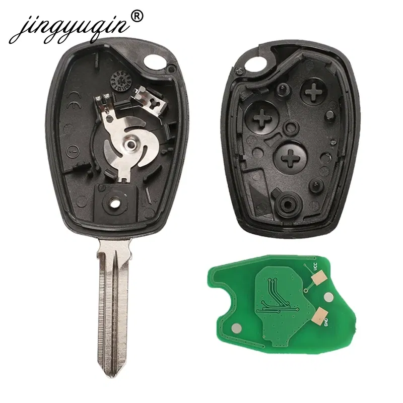 Color: GRAY, Number of Buttons: 2 Buttons - jingyuqin 2BTN Remote Key For Renault Duster Modus Clio 3 Twingo DACIA Logan Sandero Kangoo 433MHz PCF7946 PCF7947 pcf7952E Chip