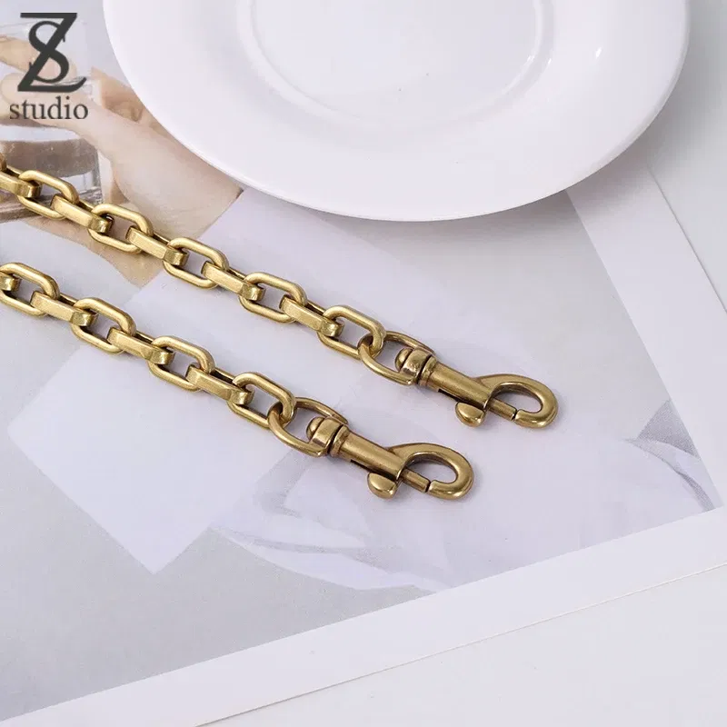 Color: Beige, Ships From: CHINA - Luxury Design   Saddle bag Luxury  Shoulder Straps replaces Cross-arm Shoulder Copper Color Lightweight Chain