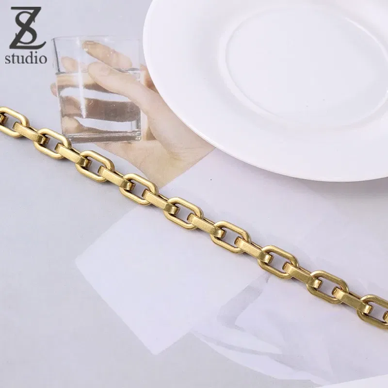 Color: Beige, Ships From: CHINA - Luxury Design   Saddle bag Luxury  Shoulder Straps replaces Cross-arm Shoulder Copper Color Lightweight Chain