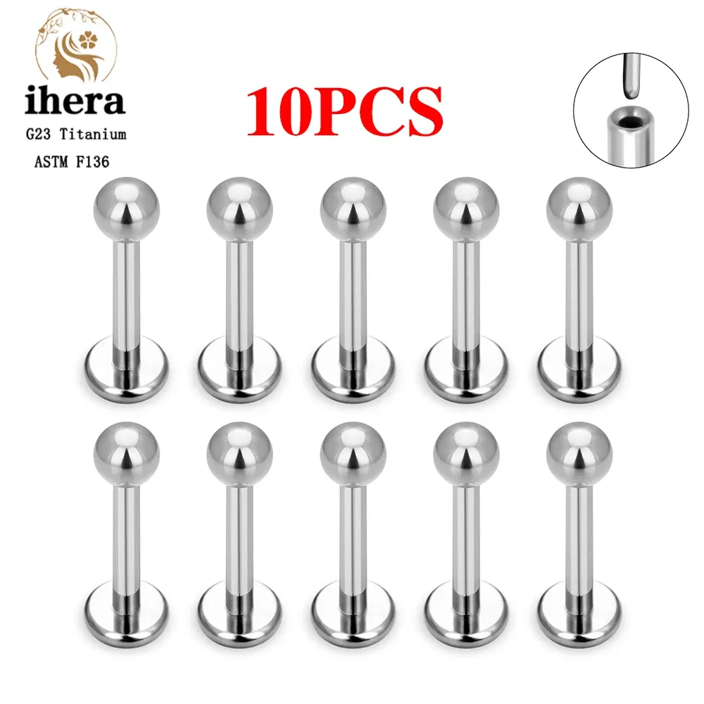 Metal color: Light Yellow Gold Color, Ships From: CHINA, Main Stone Color: Multicolour - 10PCS G23 Titanium Lip Ring Labret Piercing Stud Earring CZ 16/18/20G Push Pin Ear Tragus Cartilage Helix Conch Pierc? Jewelry
