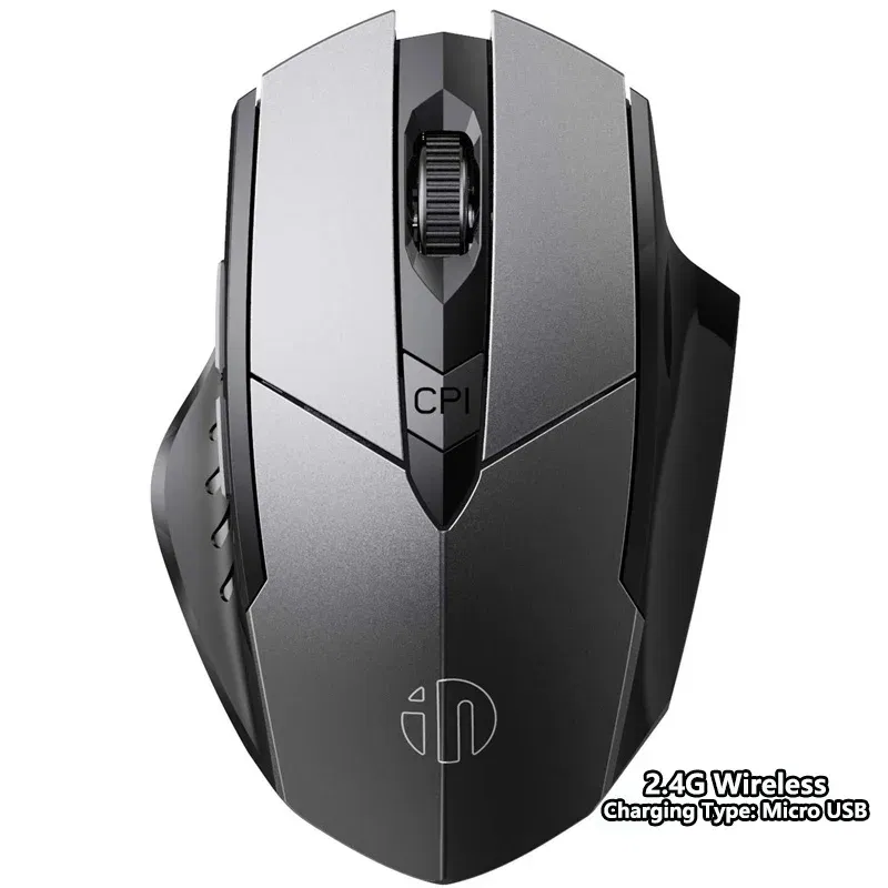 Color: PURPLE - Bluetooth Compatible Mouse Rechargeable 2.4G INPHIC PM6 Wireless Mouse Office Mute Support PC Laptop Tablet Smartphone Universal