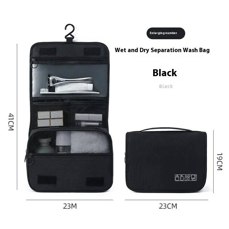 Color: PURPLE - Foldable Toiletry Bag Organizer Hanging Storage Bathroom Makeup Case Cosmetic Bag Travel For Travel Business