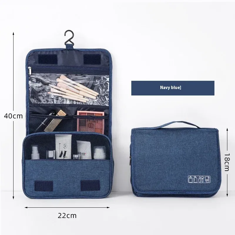 Color: PURPLE - Foldable Toiletry Bag Organizer Hanging Storage Bathroom Makeup Case Cosmetic Bag Travel For Travel Business