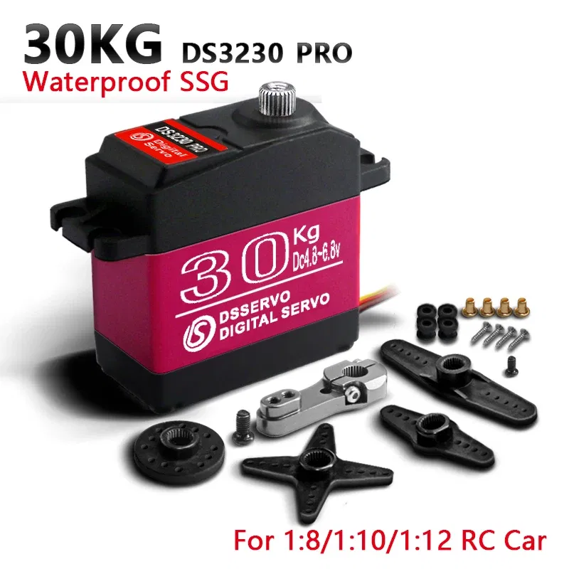 Color: silver - 4X Waterproof Servo 20Kg 25Kg 30Kg 35Kg 40Kg High Speed servo Pro Metal Gear Digital Servo Baja Servo For 1/8 1/10 Scale RC Cars