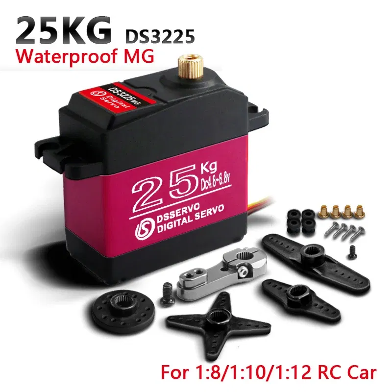 Color: silver - 4X Waterproof Servo 20Kg 25Kg 30Kg 35Kg 40Kg High Speed servo Pro Metal Gear Digital Servo Baja Servo For 1/8 1/10 Scale RC Cars