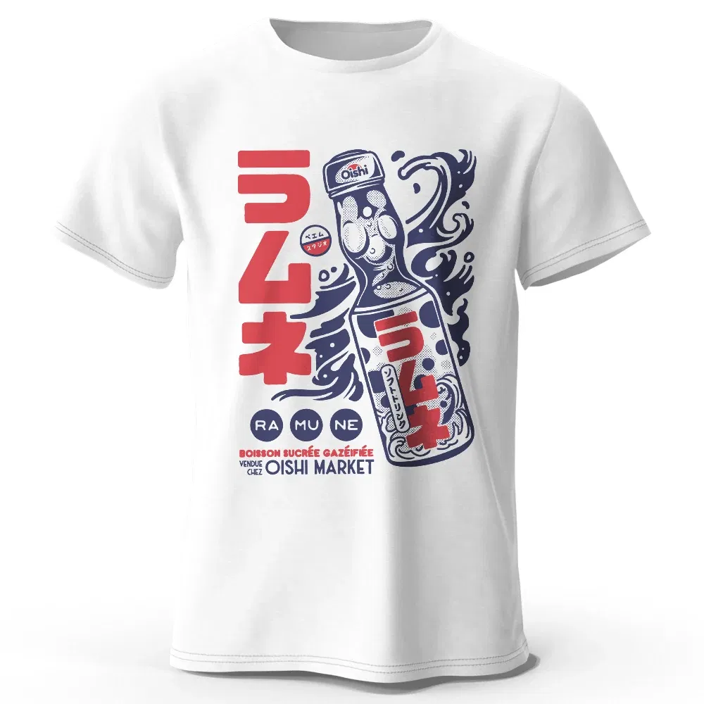Color: WHITE, Size: S - Men's Anime Character Printed 100% Cotton T-Shirt, Soft Fabric Round Neck Short Sleeve Tee, Unisex Harajuku