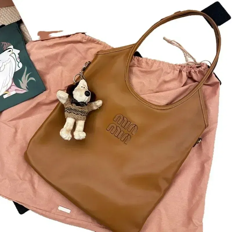 Color: Brown - Retro Hobo Thousand Bird Grid Mini Underarm Bag, Mao Ni Large Capacity Shoulder Cross Carrying Tote Bag