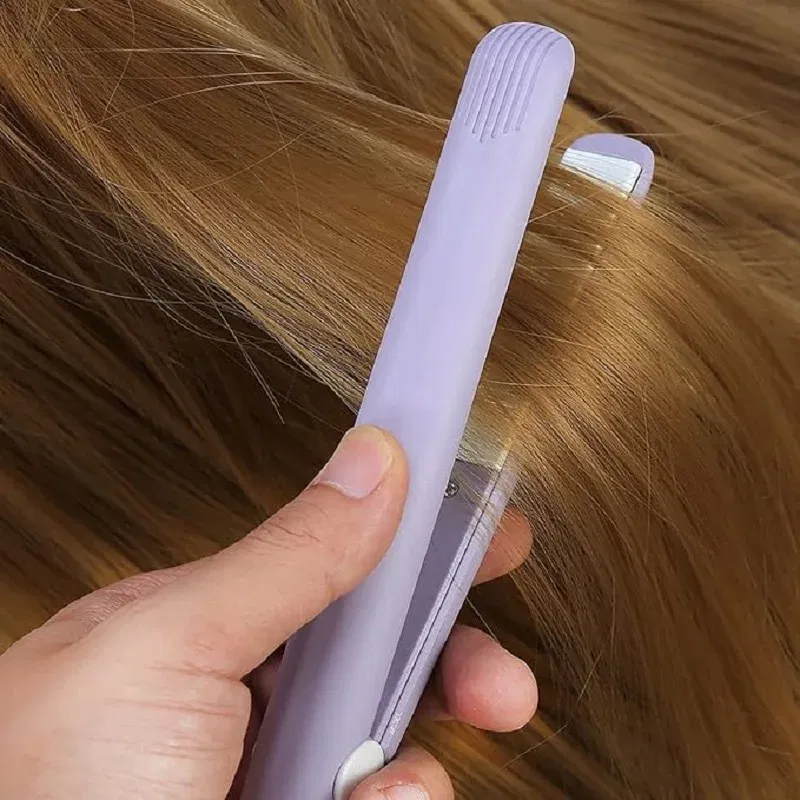 Color: Gold, Plug standard: AU - Mini Flat Iron For Travel Hair Straightener Small Portable Straightening Iron Ceramic Women Men Quick Easy Short Hair Styling