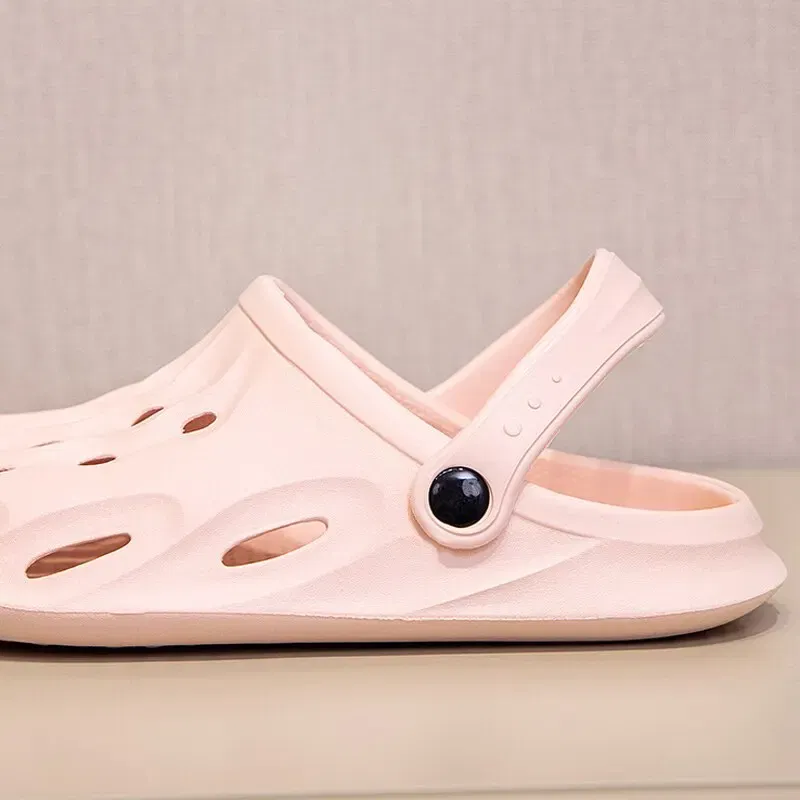 Shoe Size: 38, Color: Pink - Clogs Women Sandals Summer Casual EVA Lightweight Outdoor Women's Shoes Anti Slip Thick Sole Beach Slides Couple Garden Shoes