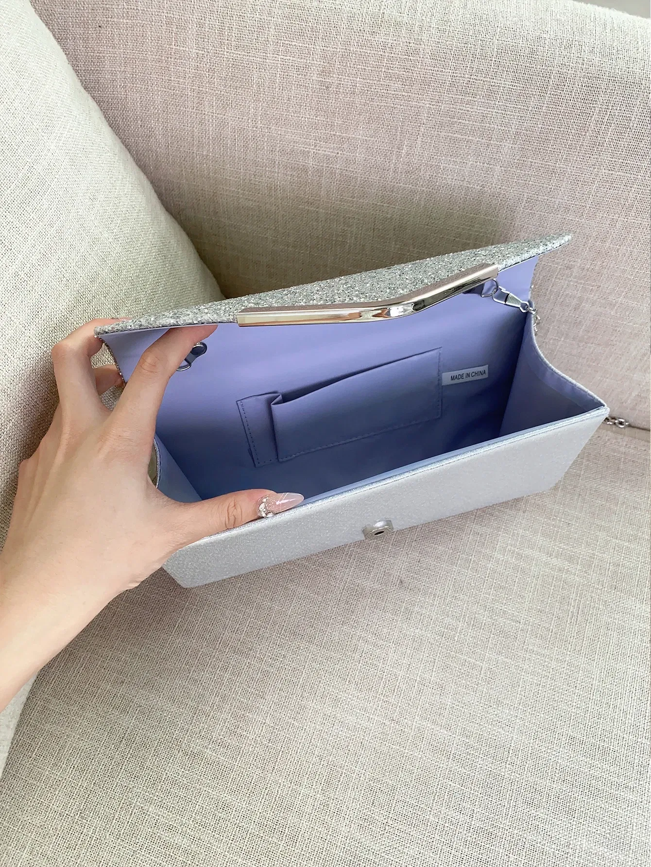 Color: Hot Pink - Glitter Bling,Shiny Elegant And Fashionable Envelope Clutch Bag, Party Wedding Handbag For Women Dinner Bag