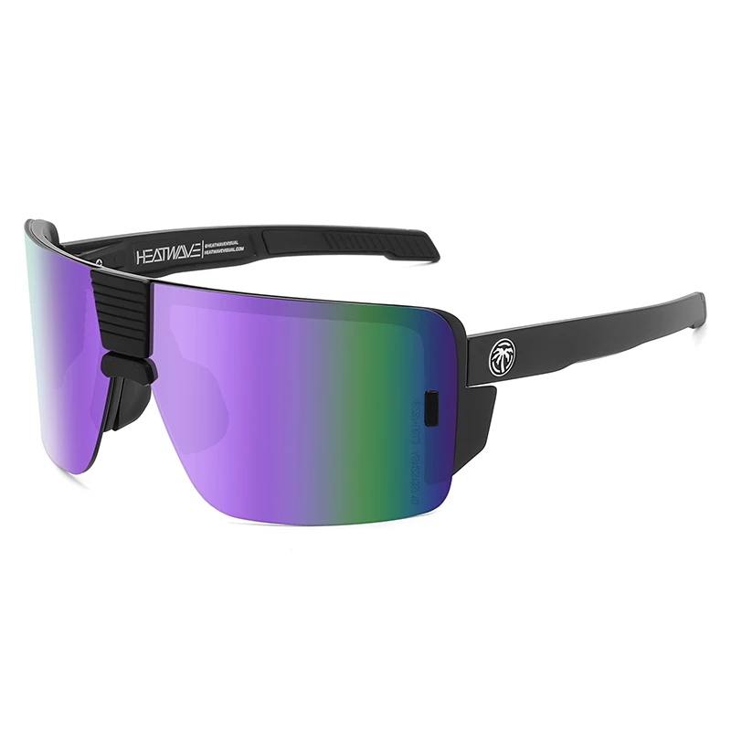 Color Name: Blue - Stylish sports sunglasses, UV400 glasses for outdoor cycling, fishing and holiday gifts:HW09; with box