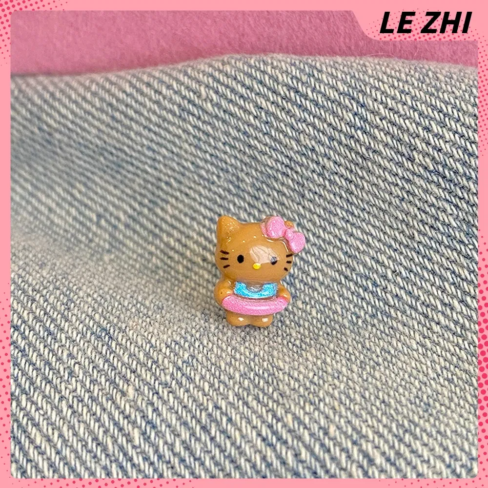 Color: light green, Size: L - Hawaii HelloKitty Cute Ear Stud Coconut Palm Earrings Anime Accessories Maiden Heart Girls Birthday Present Fashion Jewelry Gift