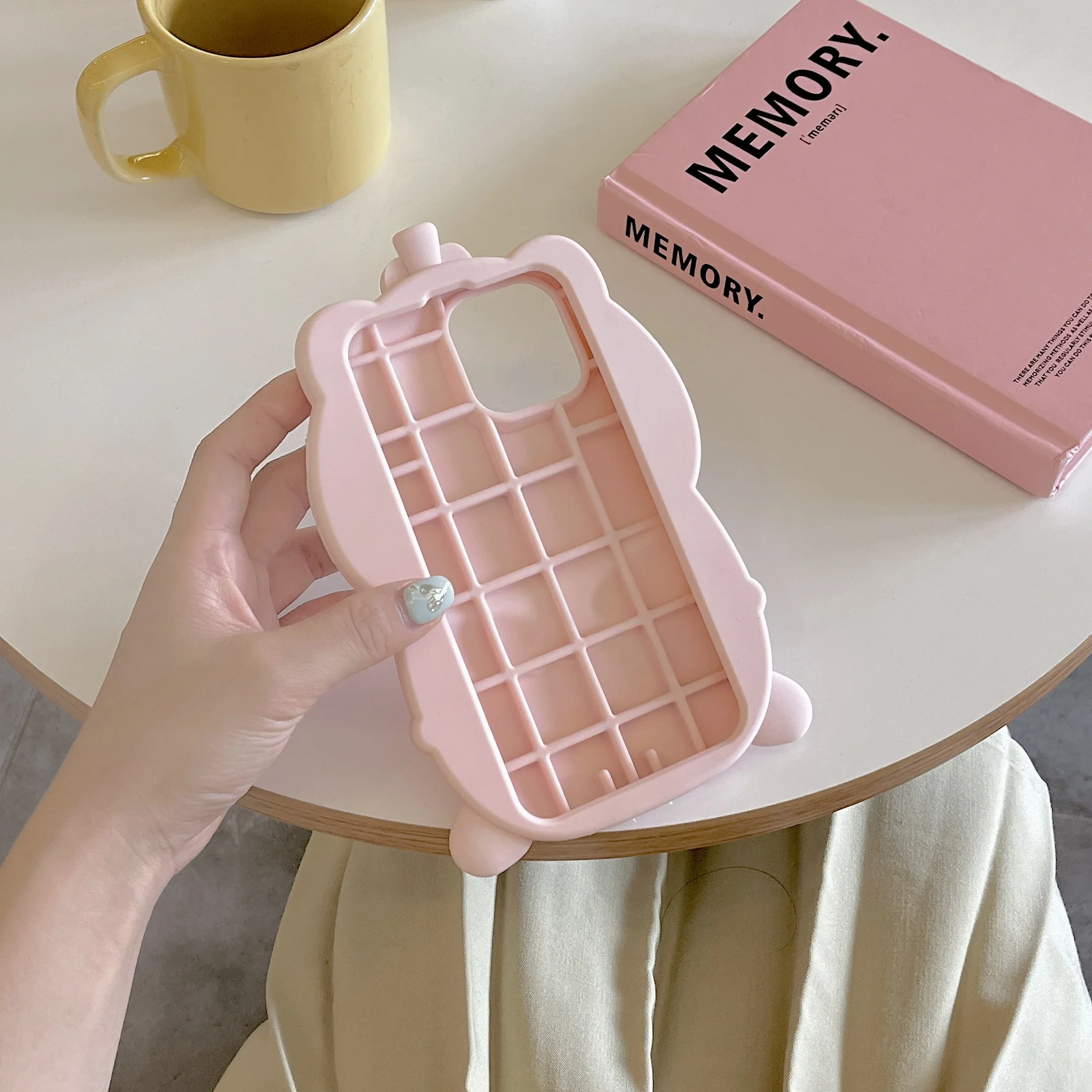 Color: Pink, Material: PU - 3D Cute Cartoon Pink Pig Funny Phone Case for IPhone 15 14 13 12 11 Pro Max Piggy Soft Rubber Silicone Protective Cover Shell