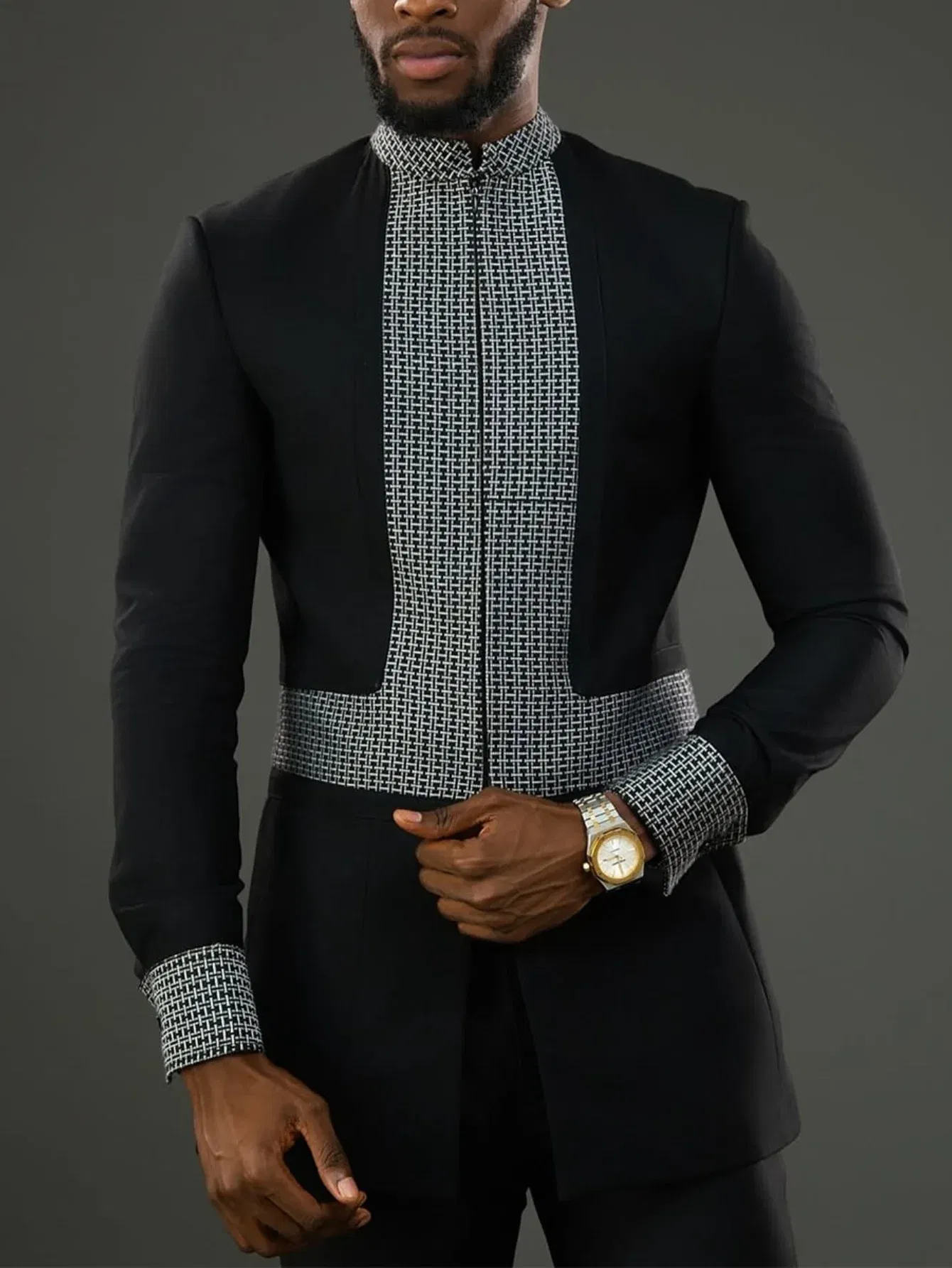 Color: Burgundy, Size: XL - New Men's Tenos Wedding 2-Piece Suit Waist Pants Shirt Solid Color Panel Long Sleeve Party African Ethnic Style Clothing (M-4XL)