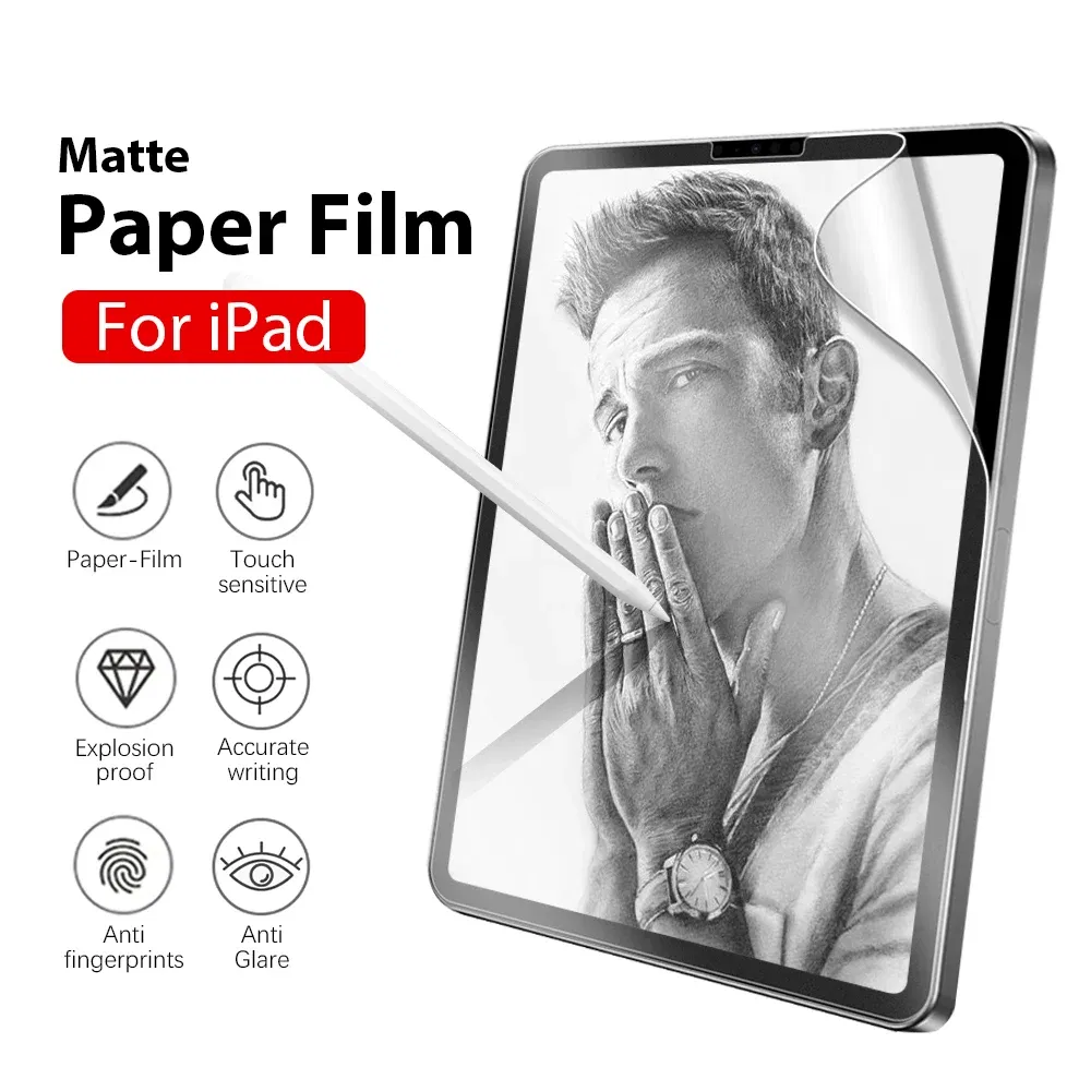 Color: Ivory - Like Paper Film For iPad Pro 13 11 12.9 6th M4 M2 10 9 9th 10th Generation 10.9 Air 5 4 3 Mini 6 10.2 Screen Protector Paperfeel