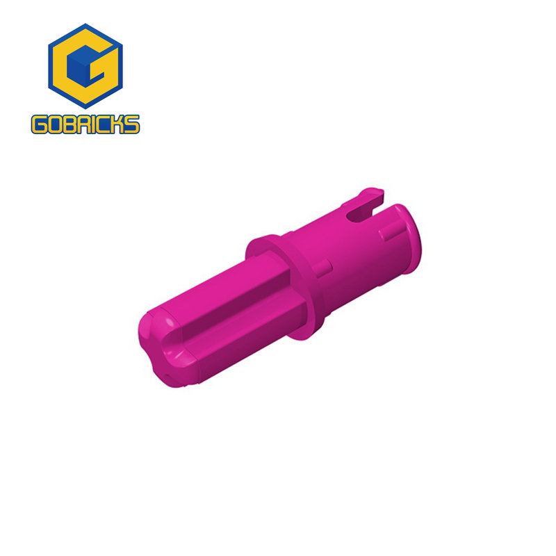 Color: Yellow - Gobricks 10PCS Bricks Technical Axle 1 with Pin with Friction Ridges Lengthwise Compatible With 43093 Pieces of Toys Parts