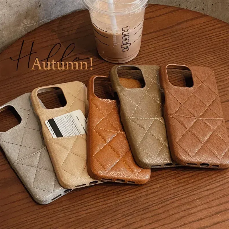 Color: black, Material: CANVAS - Luxury Lattice Pattern Leather Cover for IPhone 16 15 14 13 Pro Max Credit Card Slot Holder Purse Wallet Shockproof Phone Case
