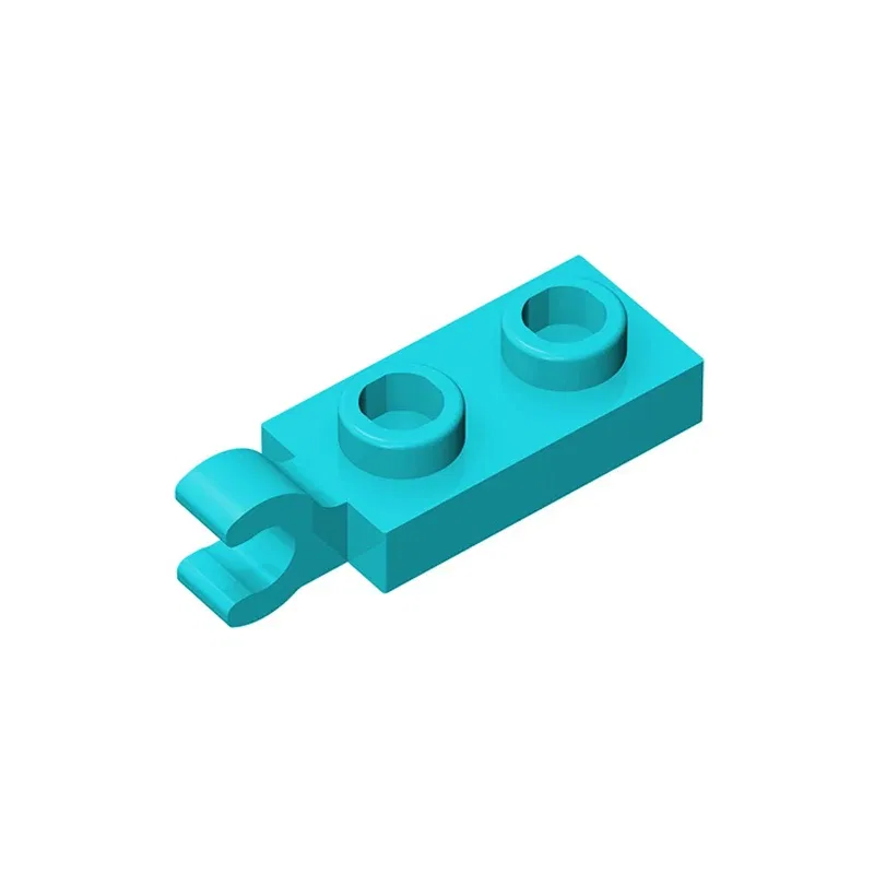 Color: Dark Tan - Gobricks 10PCS Bricks PLATE 2X1 W/HOLDER VERTICAL Compatible with 63868 children's toys Assembles Building Blocks Technical 2022