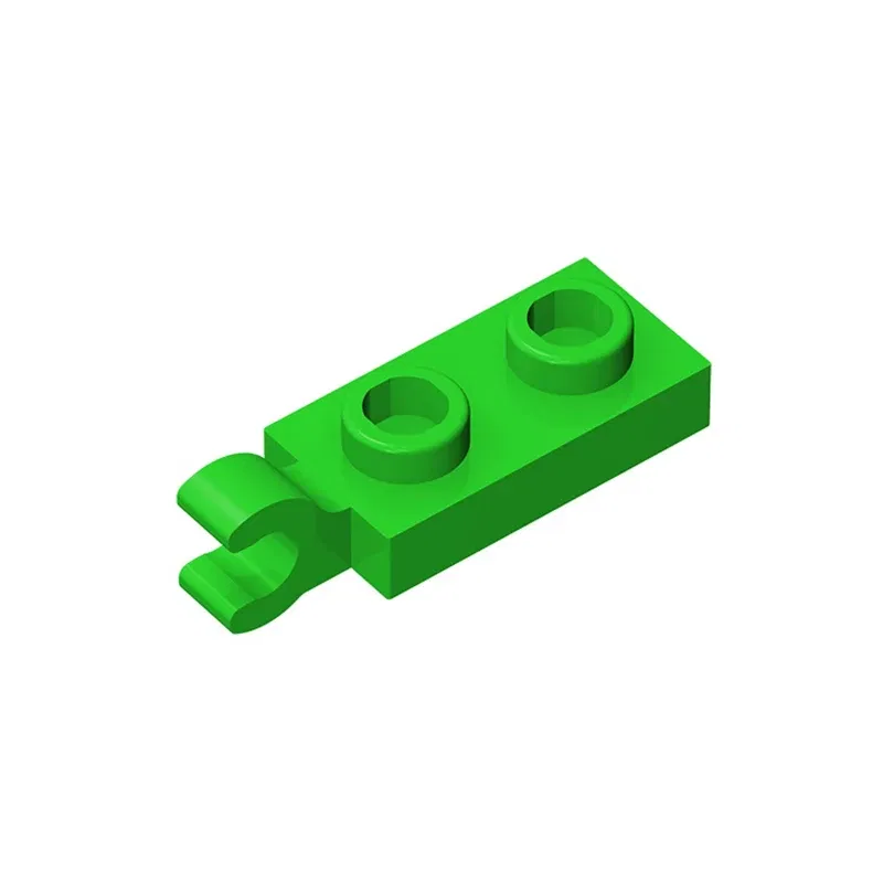 Color: Dark Tan - Gobricks 10PCS Bricks PLATE 2X1 W/HOLDER VERTICAL Compatible with 63868 children's toys Assembles Building Blocks Technical 2022
