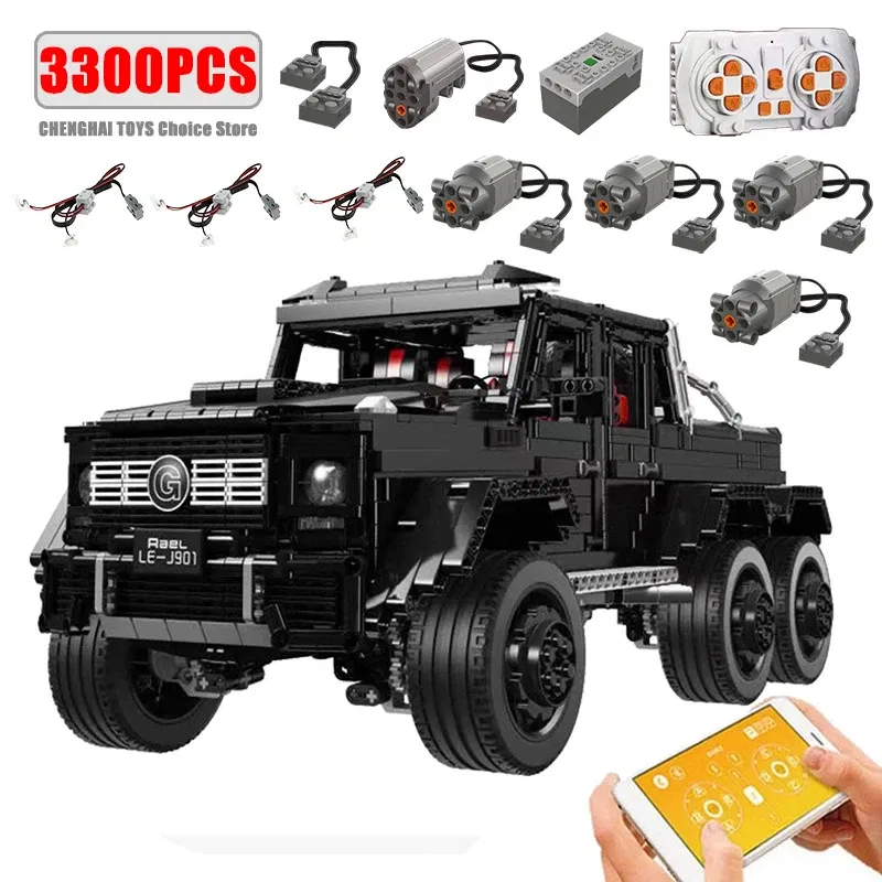 Color: DEEP BLUE - Technical Car APP Remote Control Motor Power SUV Series Building Blocks Bricks MOC Off-road Vehicle Model Sets Boy Toys Kid Gift