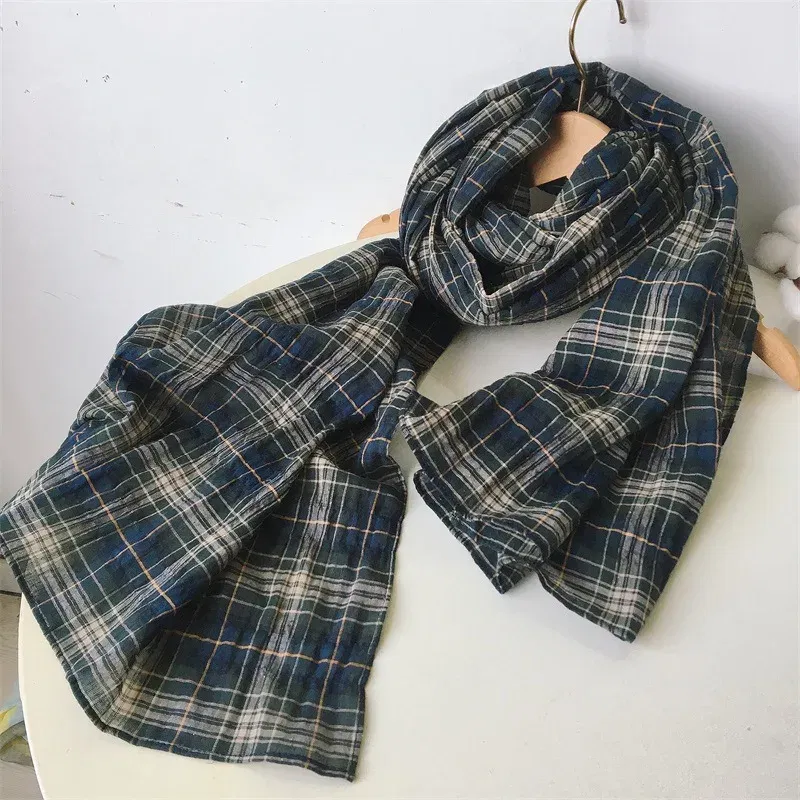 Color: Brown, Ships From: CHINA, Age Range: >8Y - Autumn and winter cotton classic fashionable plaid unisex  scarf Couple Scarves