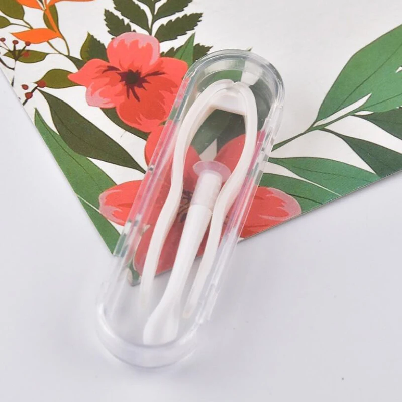 Color: Orange - Remover Contact Lenses Inserter Color Tweezers Suction Stick Eyes Care Tool Kit Contact Lens Case Clip Stick Tweezers Pupils